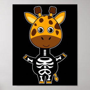 Poster Giraffe Skeleton Xray Fácil Halloween