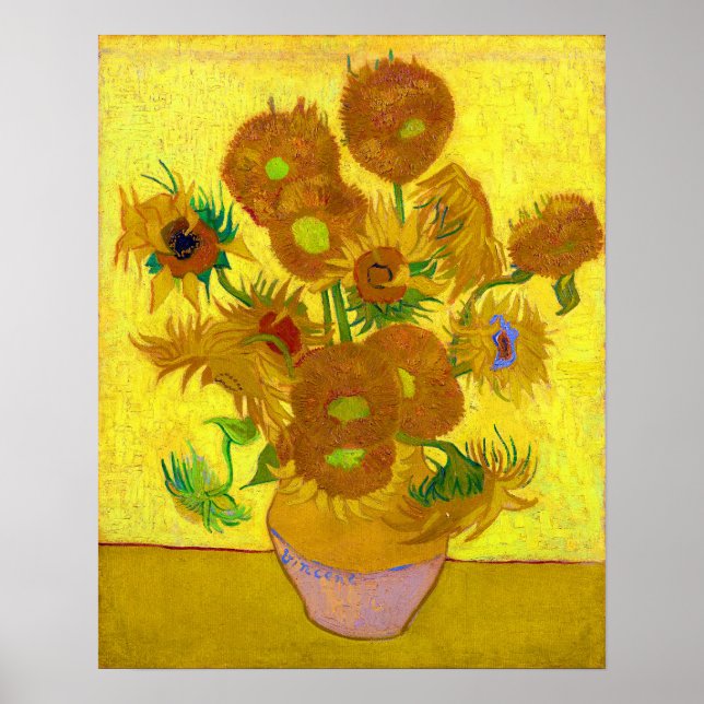 Poster Girasóis de Van Gogh (Frente)