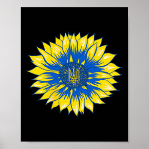 Poster Girasol da Ucrânia Bolsilho Estilo Floral Retro Uc