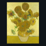 Póster Girassóis, 1888 (Vincent Van Gogh)<br><div class="desc">Os girassóis (título original, em francês: Tournesols) são objeto de duas séries de pinturas perpétuas do pintor holandês Vincent van Gogh. A série anterior, executada em Paris em 1887, retrata as flores deitadas no chão, enquanto a segunda, executada um ano depois em Arles, mostra buquês de girassóis em um vaso....</div>