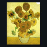 Poster Girassóis Ainda Vivem, Van Gogh<br><div class="desc">Van Gogh Ainda Vase Vida com Girassóis Poster</div>