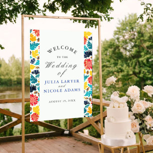 Poster Girassóis Aquarela Amarela Azul Natural Casamento