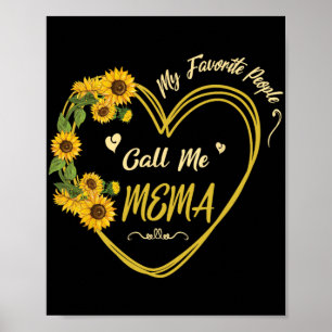 Poster Girassóis Coração Feliz Minhas Pessoas Favoritas M