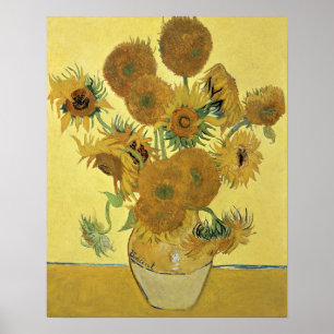 Póster Girassóis de Vincent van Gogh  , 1888
