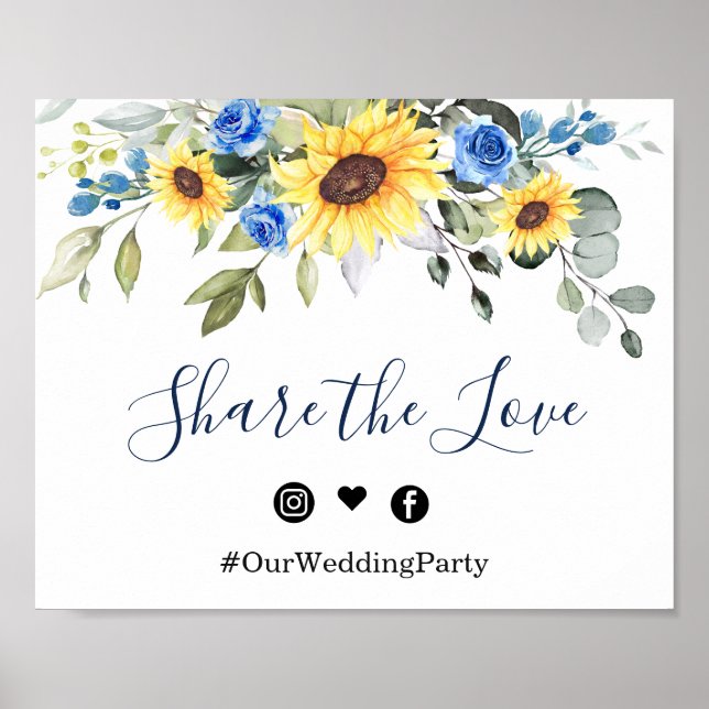 Poster Girassóis Eucalyptus Compartilham o Sinal de Casam (Frente)