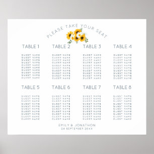 Poster Girassóis Motif 8 Mesa 80 Gráfico Quadrado