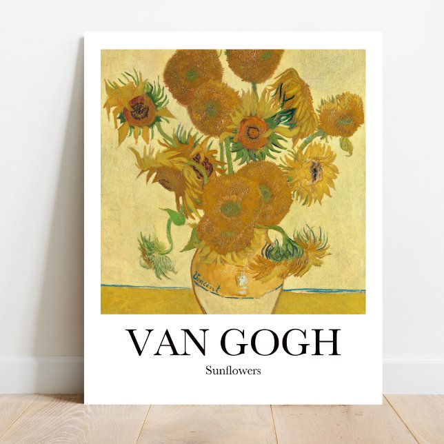 Poster Girassóis por Vicent van Gogh (Bring Sunshine Home! Van Gogh's Iconic Sunflowers. High-quality art print)