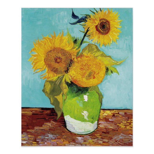 Póster Girassóis Vincent van Gogh (Frente)