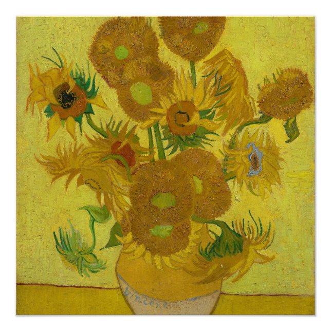 Póster Girassóis - Vincent van Gogh (Frente)