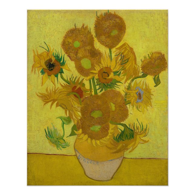 Póster Girassóis - Vincent van Gogh (Frente)