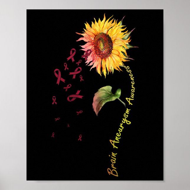 Poster Girassol de Conscientização de Aneurisma 1  (Frente)