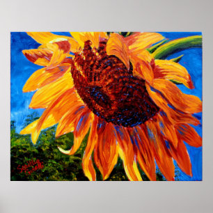 Póster Girassol na luz solar