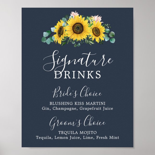 Poster Girassol Russo | Signature Drinks Sinal (Frente)
