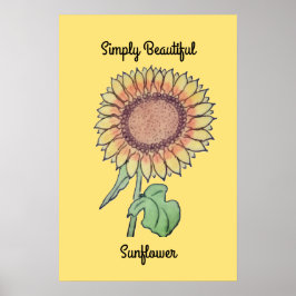 Poster Girassol Simplesmente Bonito
