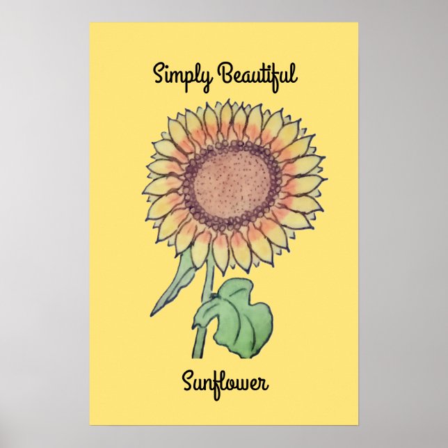 Poster Girassol Simplesmente Bonito (Frente)