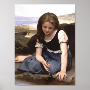 Póster Girl at the Seashore