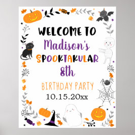 Poster Girl Halloween Spooktacular Birthday Welcome Poste