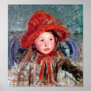 Poster Girl in a Large Red Hat, Mary Cassatt