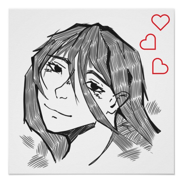 Póster Girl love lineart poster (Frente)