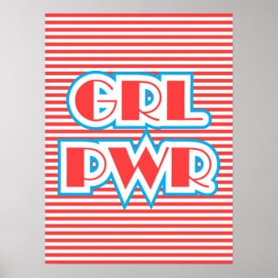 Poster Girl Power, Grl Pwr, versão vermelha