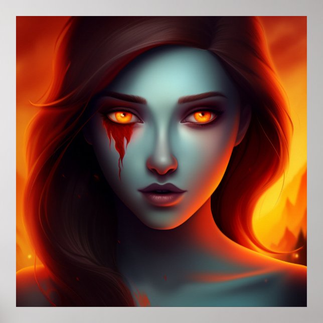 Poster Girl with Fire (Frente)