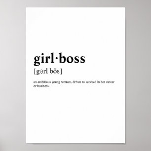 Póster Girlboss - significado do dicionário