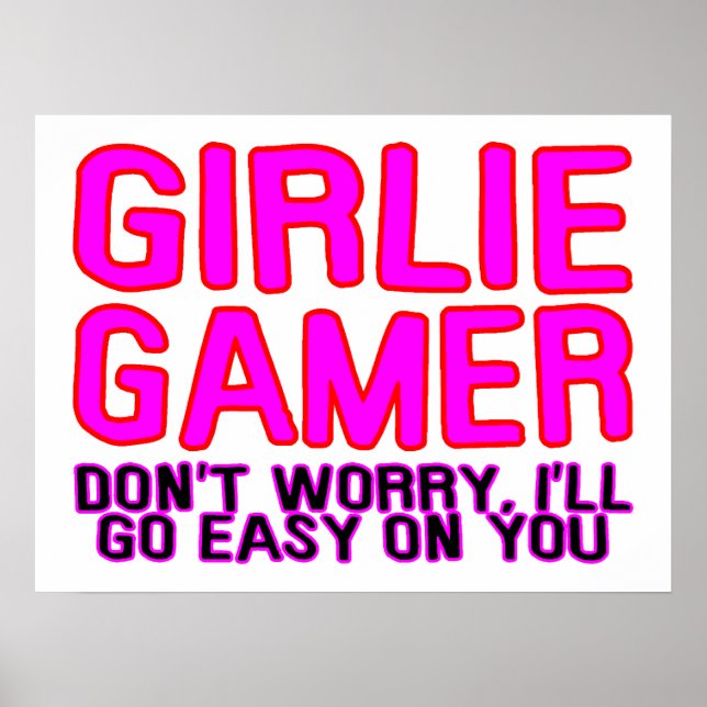 Póster Girlie Gamer Ficando Fácil (Frente)