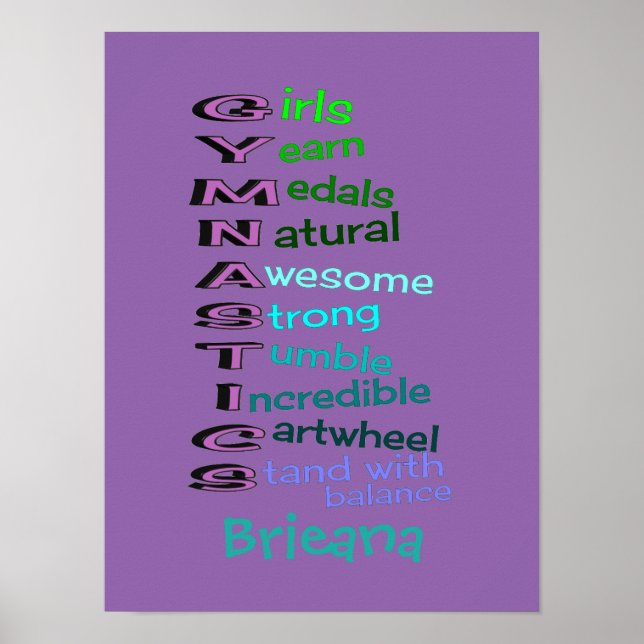 Poster Girls Gymnastics (nome da mudança) (Frente)