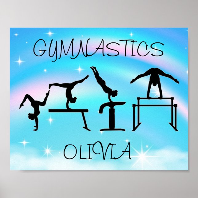 Poster Girls Gymnastics Rainbow Swirls (Frente)