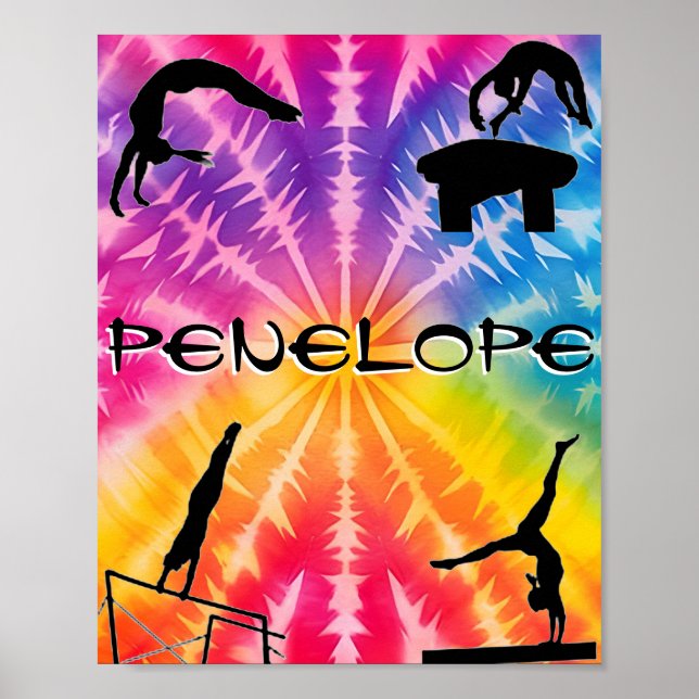 Poster Girls Gymnastics Rainbow Tie-Dye (Frente)