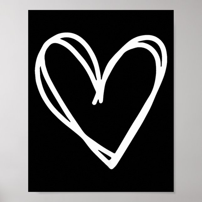 Poster Girls Heart For Women Valentines Day Graphic  (Frente)