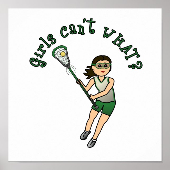 Poster Girls Lacrosse Green (Frente)