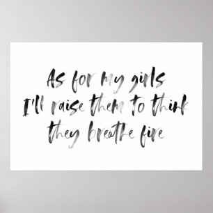 Poster Girls Nursery Sign com Caligrafia por Aquarela