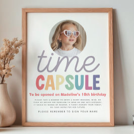 Poster Girls Photo Retro Rainbow Time Capsule Sign