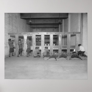 Póster Girls Rifle Team, 1922. Vintage Photo
