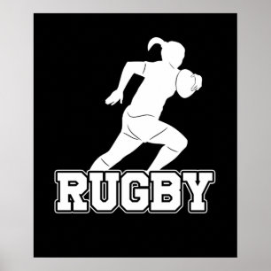 Poster Girls Rugby Player