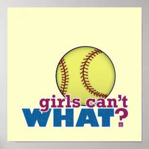 Póster Girls Softball