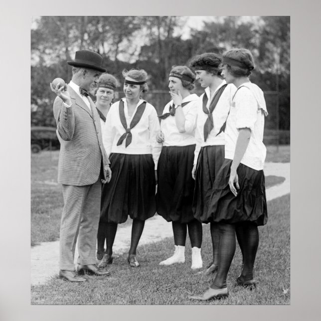 Póster Girls Softball, 1919 (Frente)