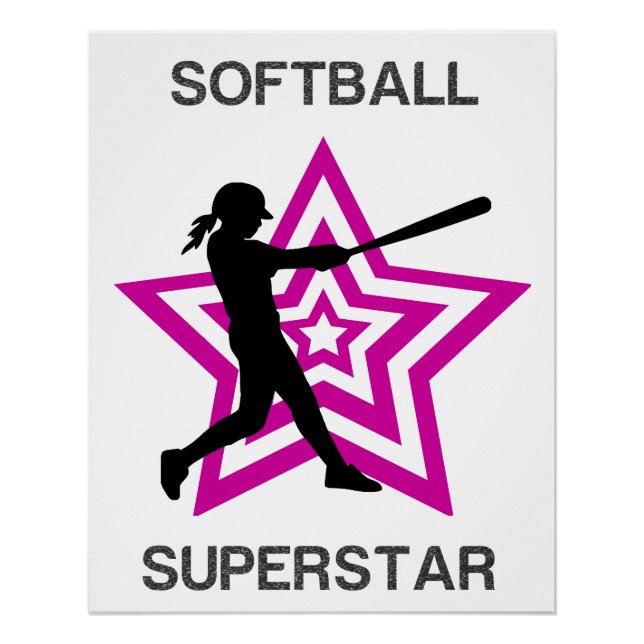 Póster Girls Softball Superstar (Frente)