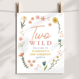 Poster Girls Two Wild Boho Birthday Welcome Sign