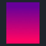 Póster Girly Bright Pink e Purple Ombre<br><div class="desc">Fundo cor-de-rosa brilhante e gradiente roxo. Uma combinação de cores incrível pronta para o seu monograma. Crie um poster único para sua filha.</div>