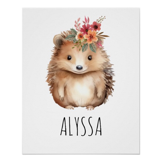Póster Girly Hedgehog (Frente)