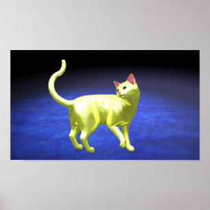 Poster Giro amarelo do gato