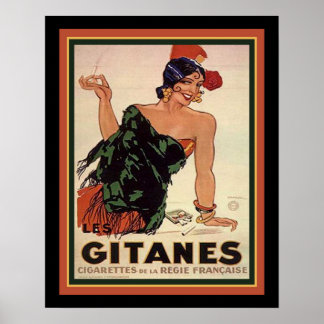 Poster Gitanes 1931 Art Deco Cigarette Ad