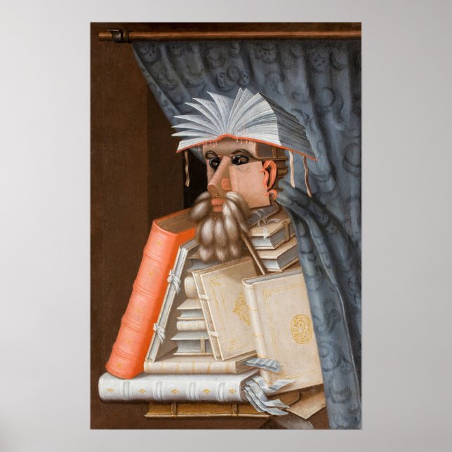 Poster Giuseppe Arcimboldo - O Bibliotecário (Frente)