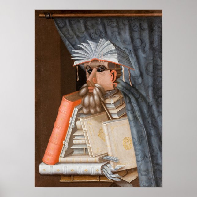 Poster Giuseppe Arcimboldo - O Bibliotecário (Frente)