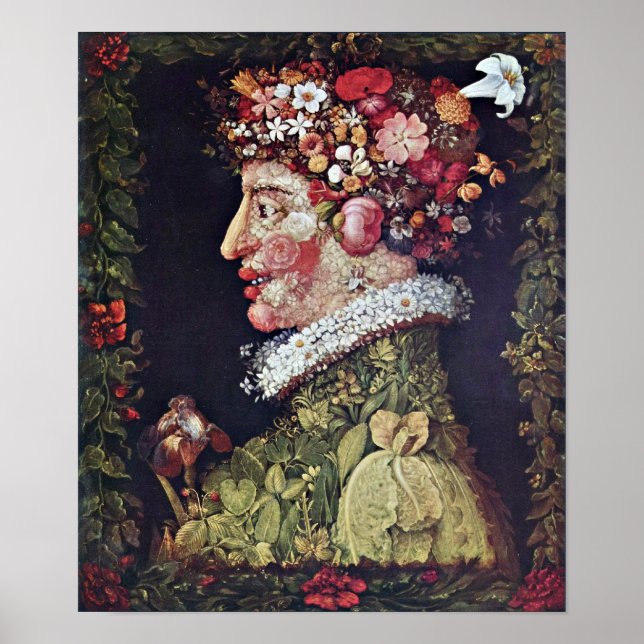Póster Giuseppe Arcimboldo - Primavera (Frente)