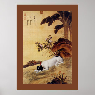 Poster ~ Giuseppe Castiglione~ do galgo do ~ do 蓦空鹊