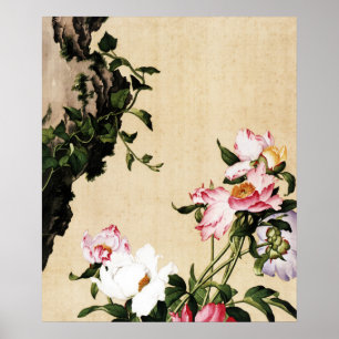 Poster Giuseppe Castiglione - Paeony Fine Art