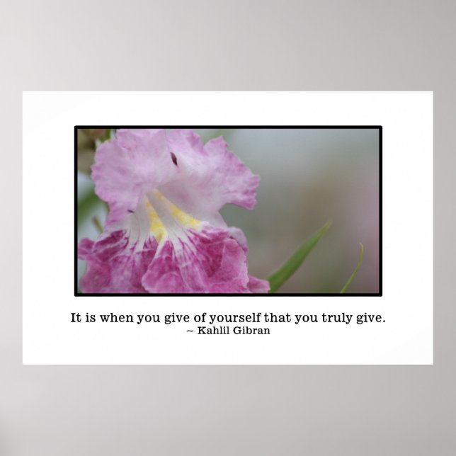 Poster Giving of yourself is true giving (Frente)